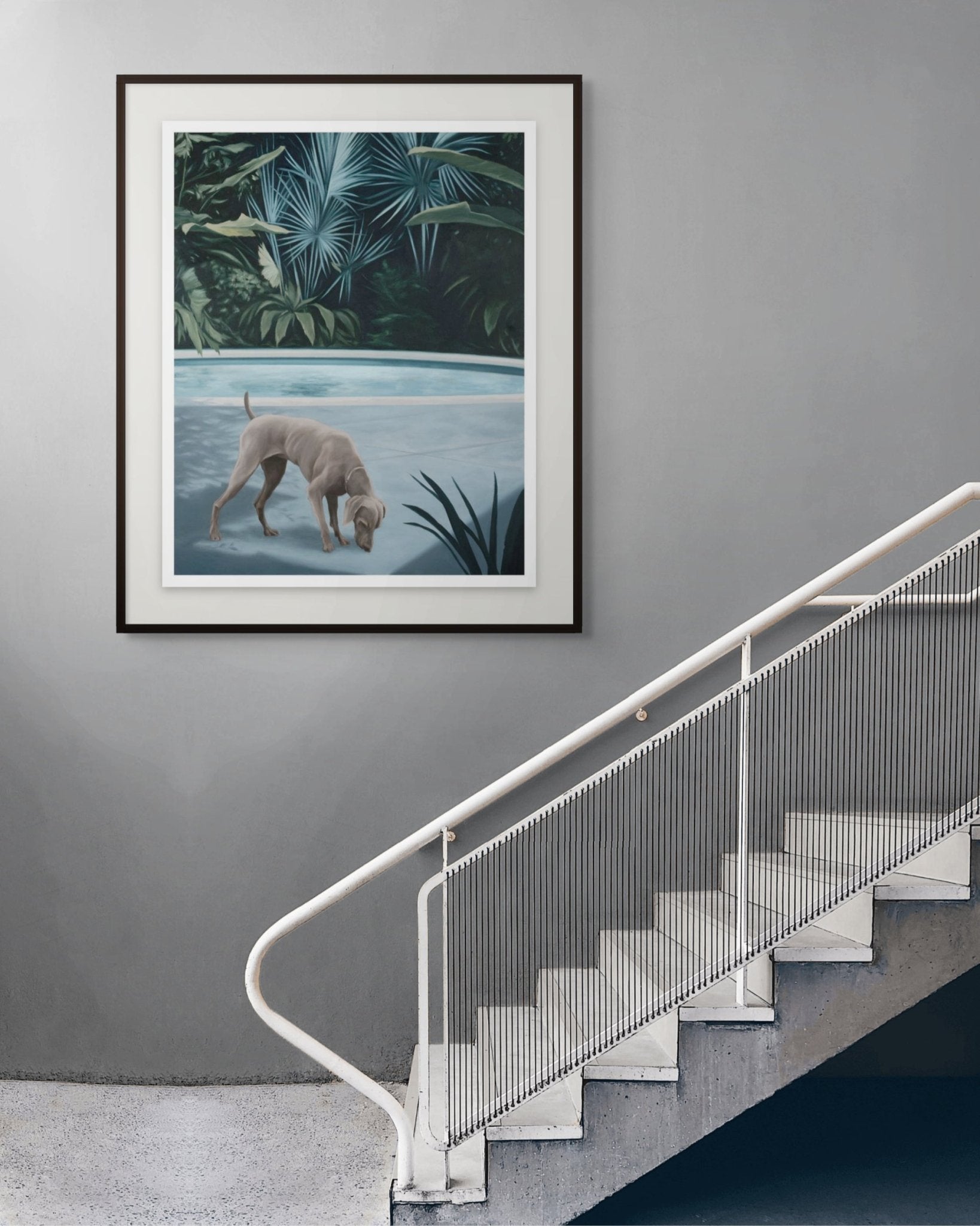 Morning Solitude 2024 by Andrew Kayser, framed archival pigment print shown in interior setting